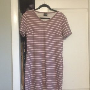 Lilac T-Shirt Dress with Pockets